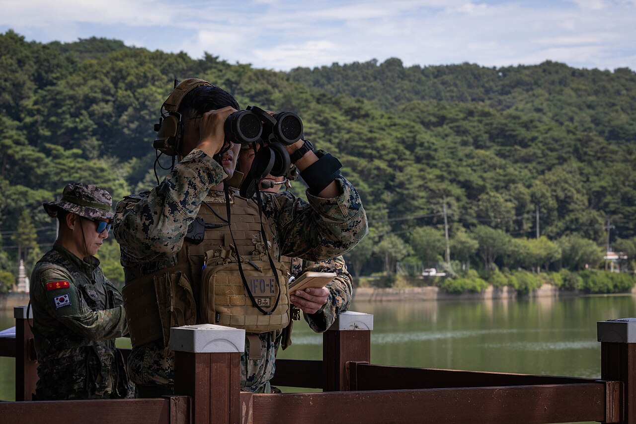 U.S. Marine Corps Sgt. Elian Hernandez, a native of Oregon and a joint fires observer with 6th Air Naval Gunfire Liaison Company, Force Headquarters Group, Marine Forces Reserve, s