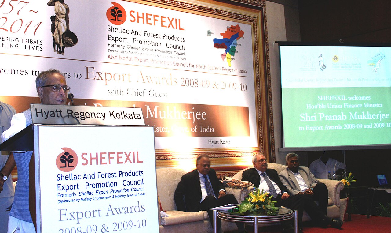 The Union Finance Minister, Shri Pranab Mukherjee addressing at the award function of Shellac And Forest Products Export Promotion Council, in Kolkata on August 20, 2011.