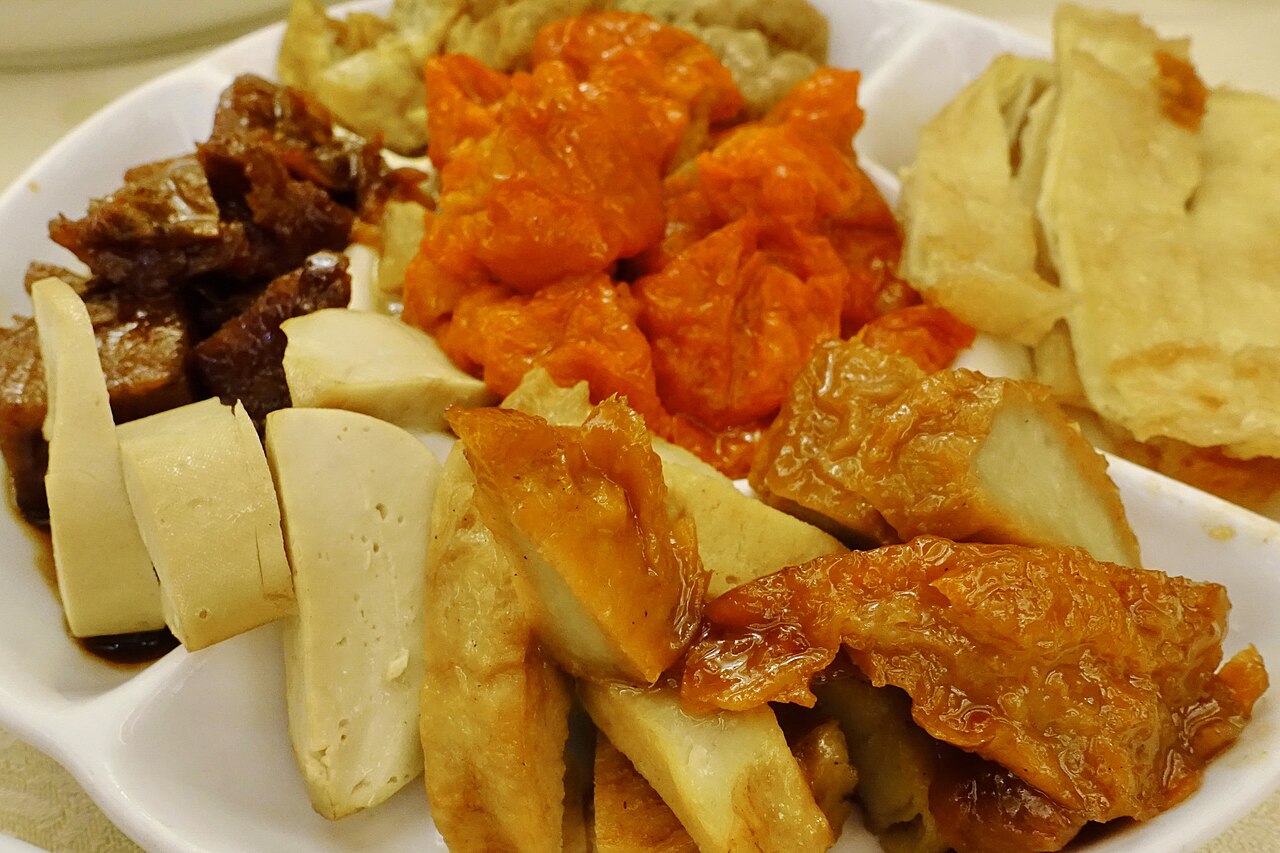 Assorted vegetarian mock meat，Hong Kong style.