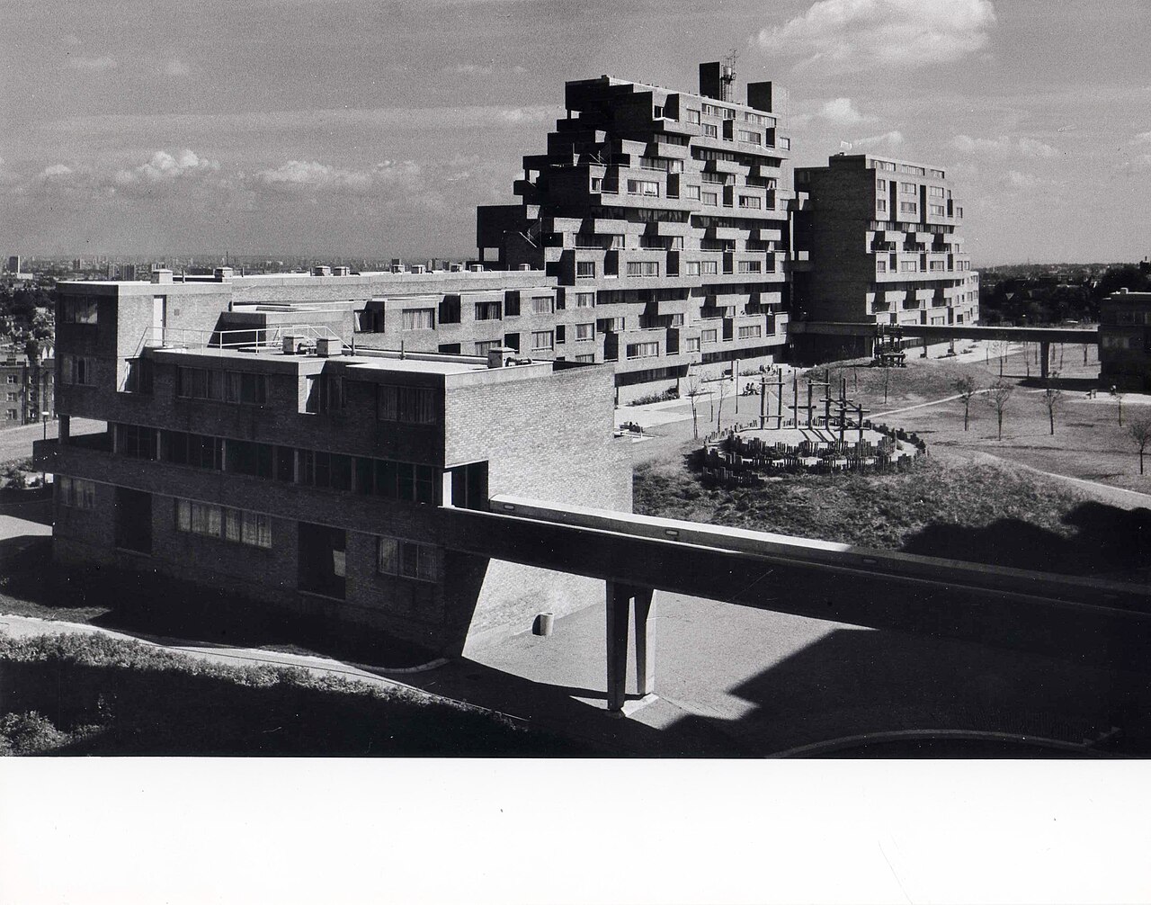 Dawsons Heights, 1973, Looking North into the central space. Photographer, Robert Kirkman FSAI.