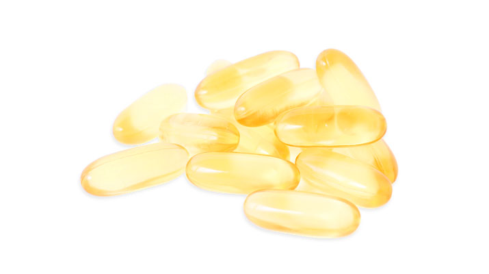 Omega-3-Fettsäuren als Softgel mit 180 mg EPA und 120 mg DHA pro Stück