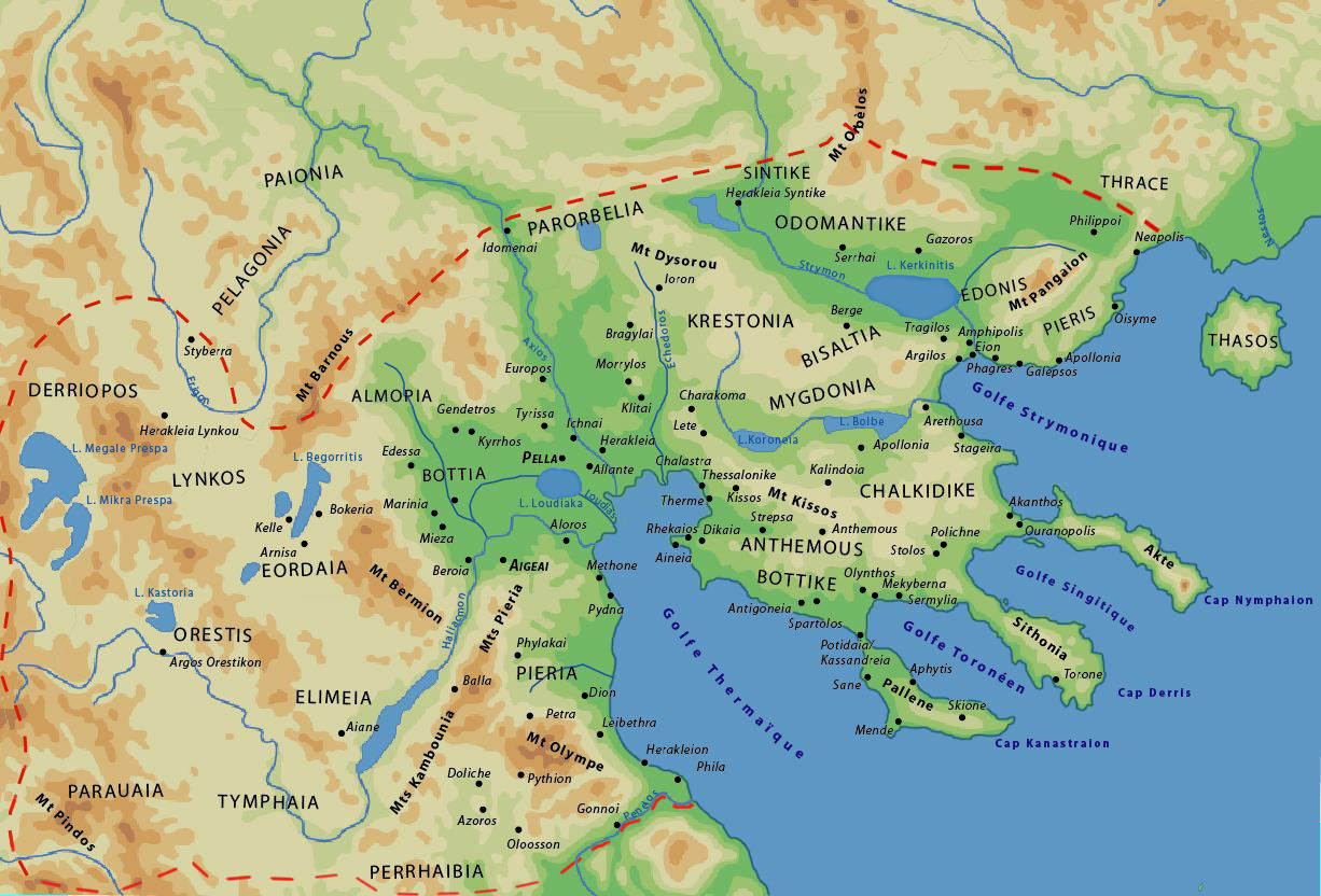 Map of the Macedonian Kingdom.