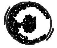 This is a quick sketch of a currently undetermined aberration of vision for purposes of discussion. I am curious whether it is a potential first step in w:macular degeneration . Th