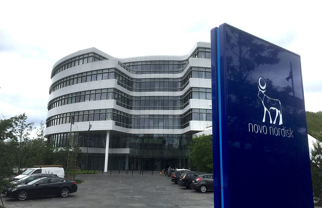 Headquarters building of Novo Nordisk in Bagsværd, Denmark.