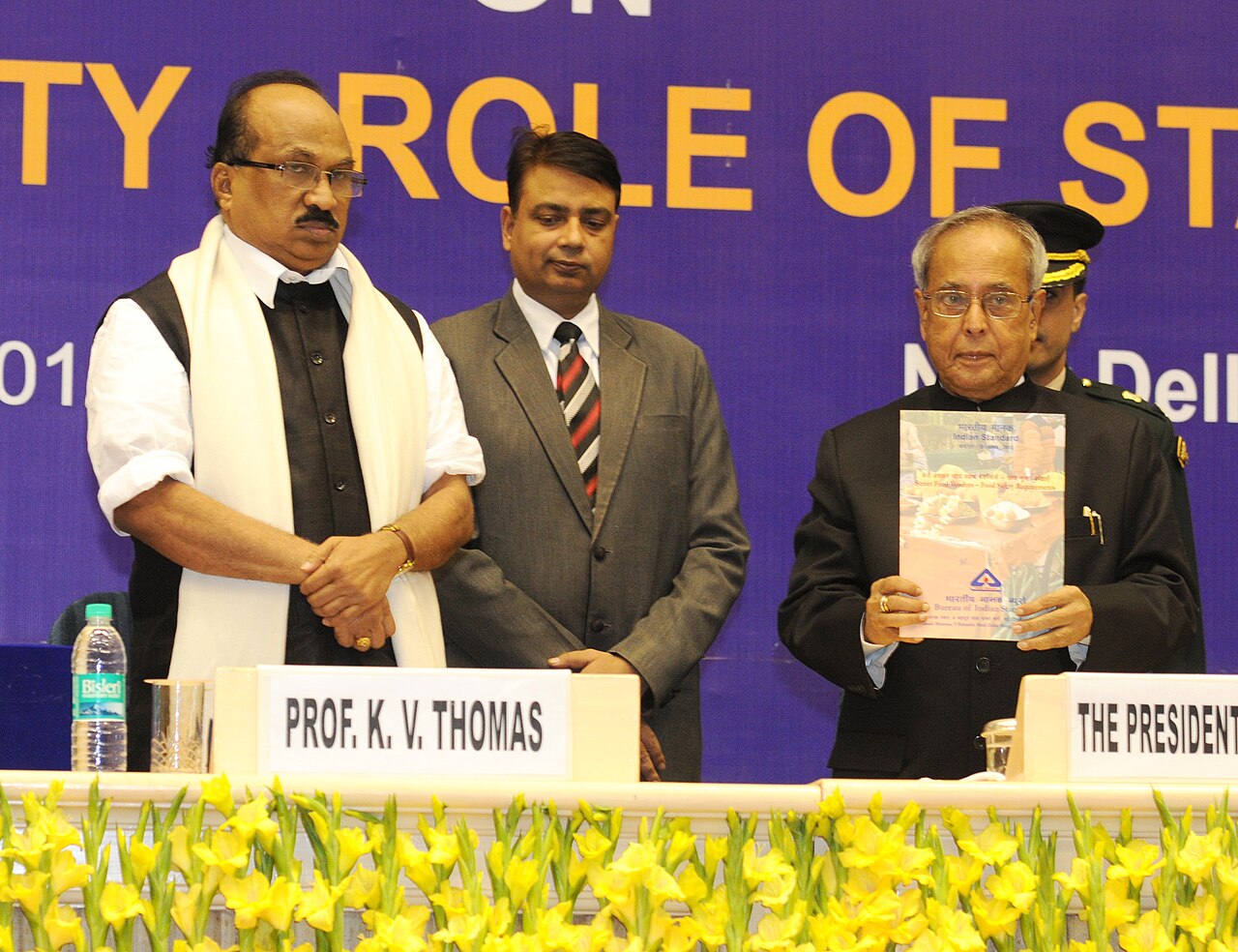 The President, Shri Pranab Mukherjee releasing the BIS Standards for Indian Street Foods, at the inauguration of the National Seminar on “Food Safety – Role of Standards”, in New D